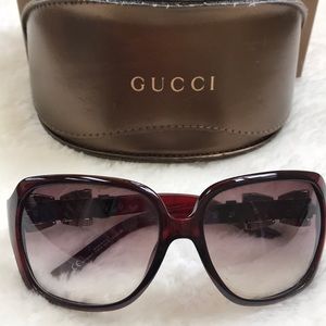 Gucci maroon ombré sunglasses